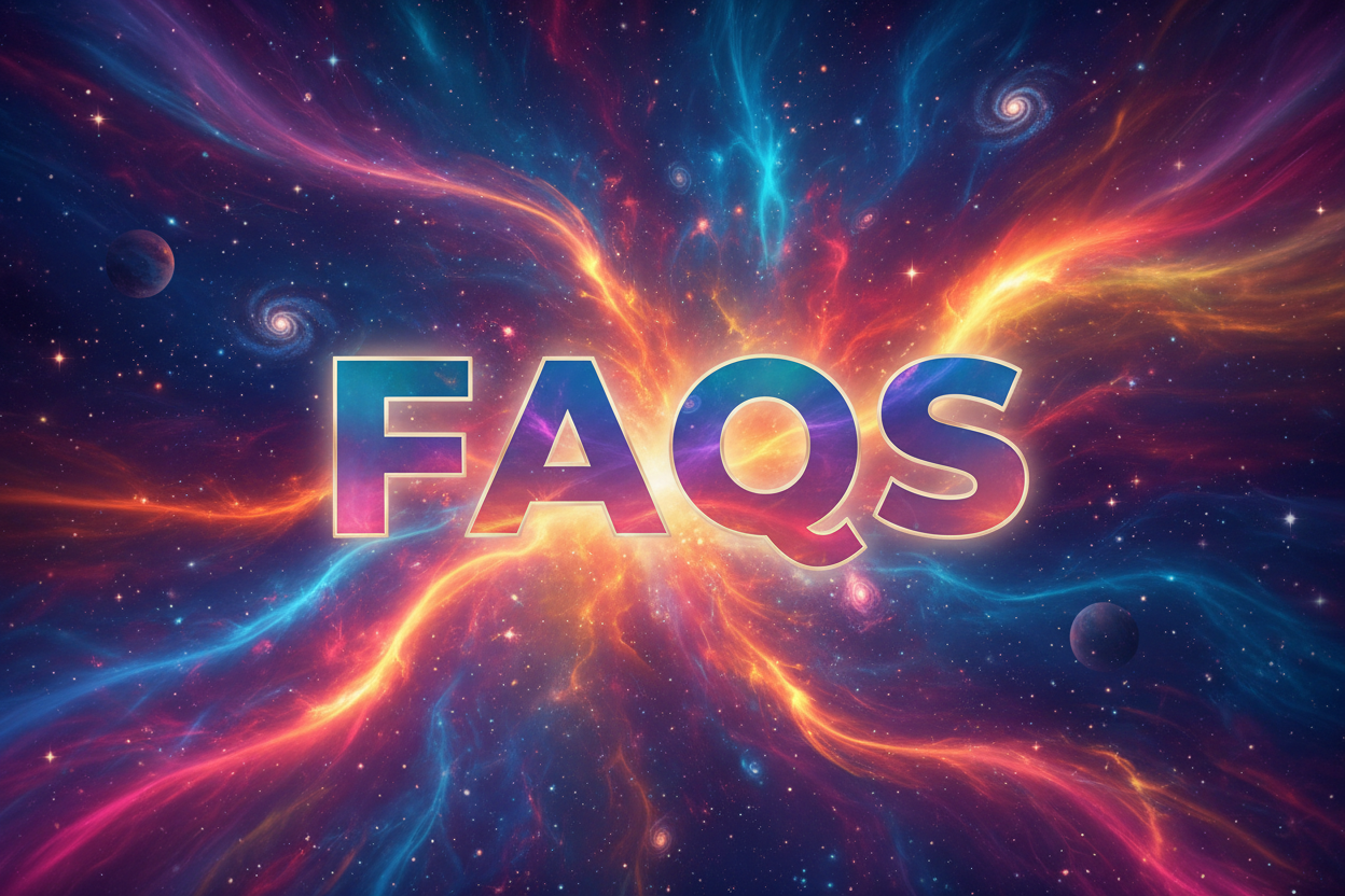 a awesome wallpaper with an awesome background and text huge "FAQs" in the centre (Don't Add other text!)