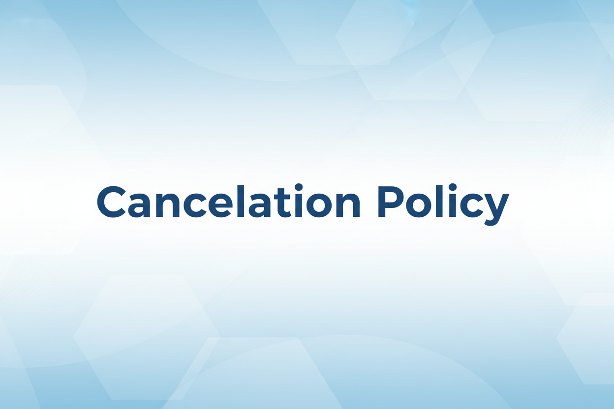 A nice background with the word "Cancellation Policy", 4K resolution, 16:9 size