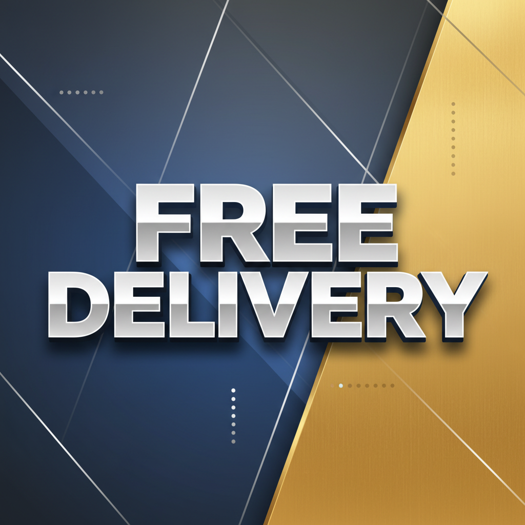 a square image with a professional and stunning background with HUGE text "FREE DELIVERY" (don't add no other text!)